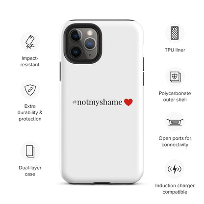 #notmyshame simple heart tough case for iPhone®