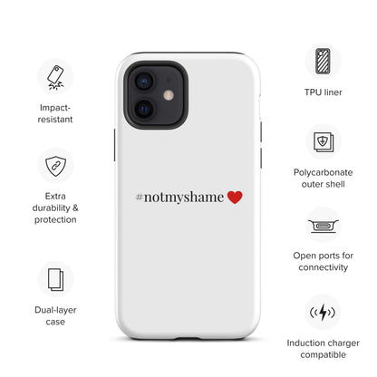 #notmyshame simple heart tough case for iPhone®