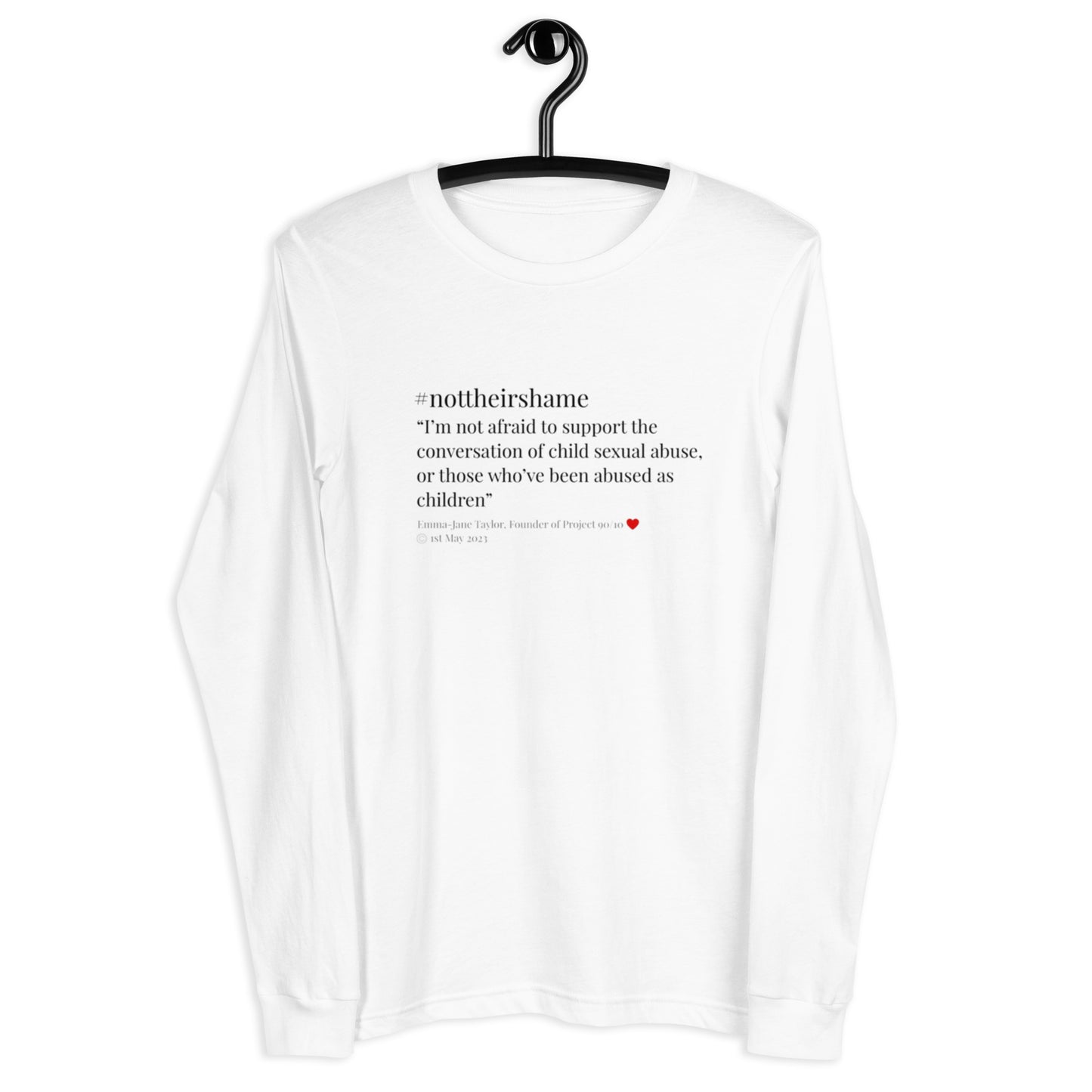 #nottheirshame unisex long-sleeve tee