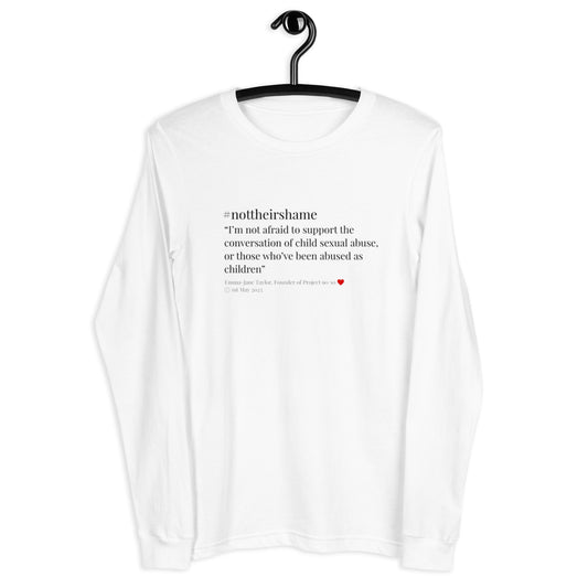 #nottheirshame unisex long-sleeve tee