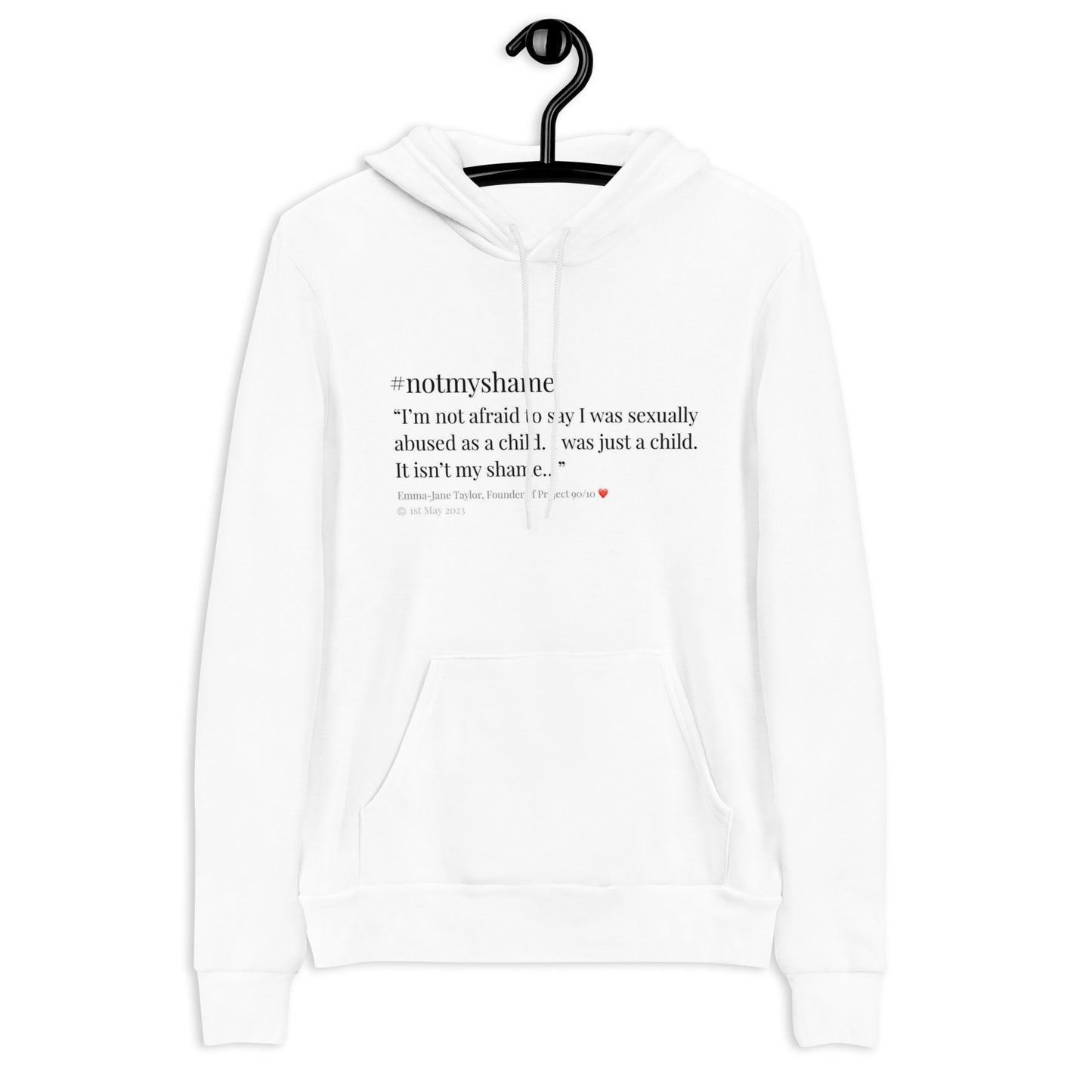 #notmyshame unisex hoodie
