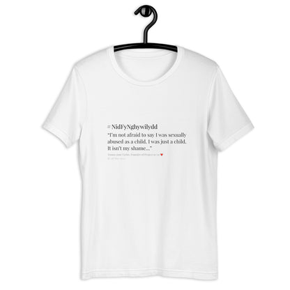 #NidFyNghywilydd Unisex t-shirt