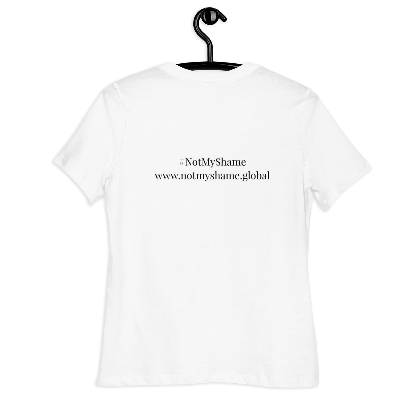 #notmyshame women's tee