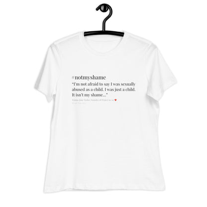 #notmyshame women's tee